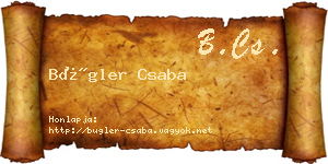 Bügler Csaba névjegykártya